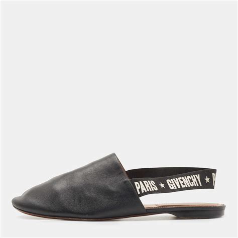 Givenchy Rivington Flat Leather Slingbacks 